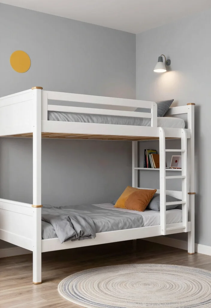 10 Boys Bunk Bed Bedroom Ideas to Maximize Floor Space 2. Minimalist Modern Bunk Bed 0