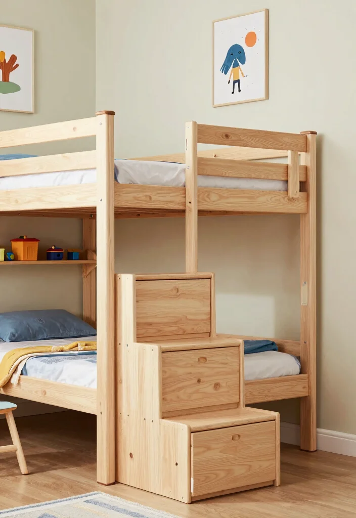 10 Boys Bunk Bed Bedroom Ideas to Maximize Floor Space 5. Built In Storage Bunk Bed 0