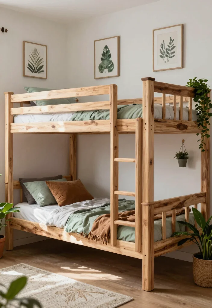10 Boys Bunk Bed Bedroom Ideas to Maximize Floor Space 9. Eco Friendly Bunk Bed Design 0