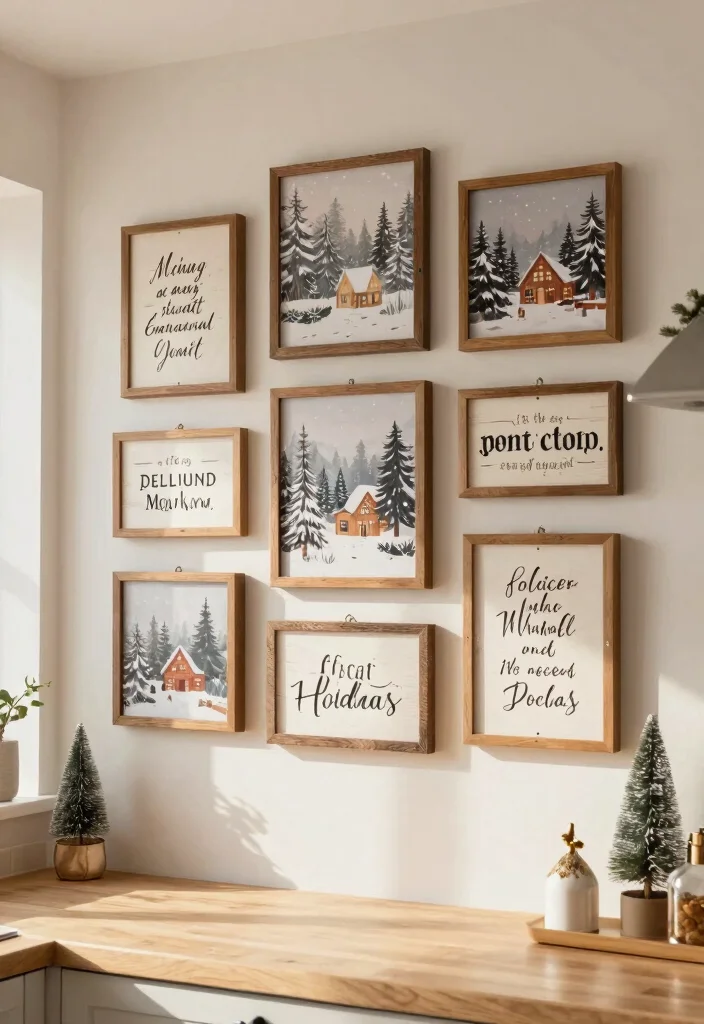10 Christmas Kitchen Decor Ideas for a Cozy Festive Feel 5. Holiday Themed Wall Art 0