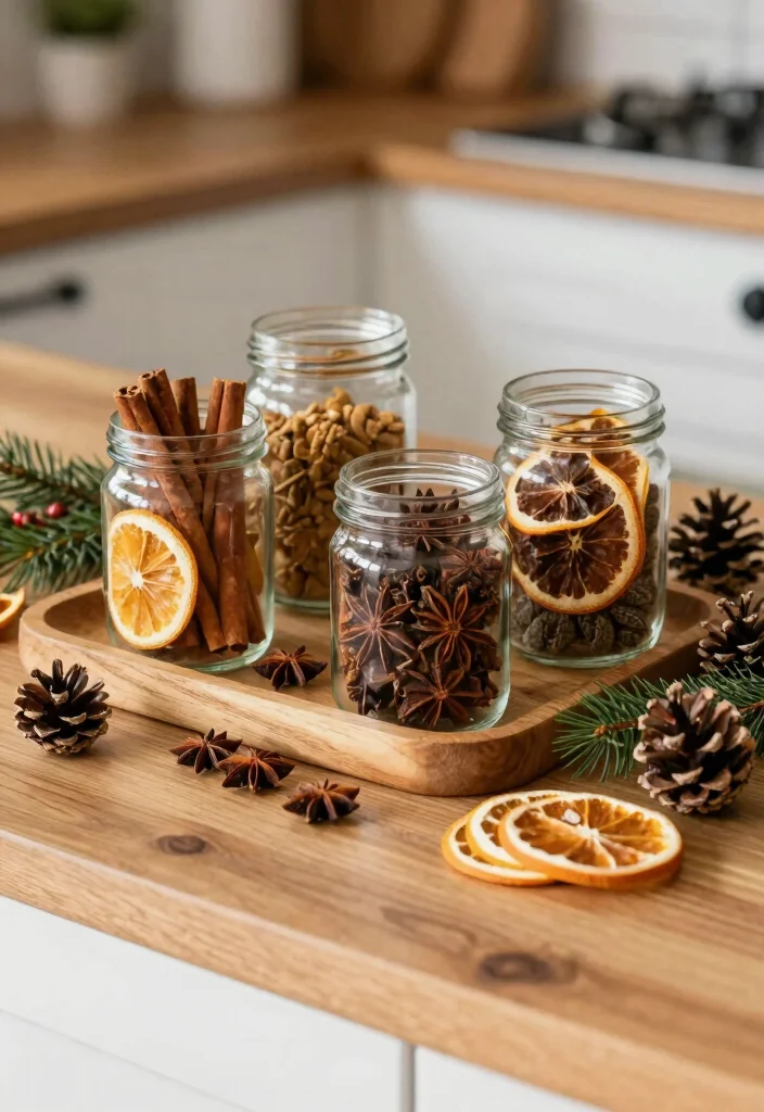 10 Christmas Kitchen Decor Ideas for a Cozy Festive Feel 6. Seasonal Spice Displays 0