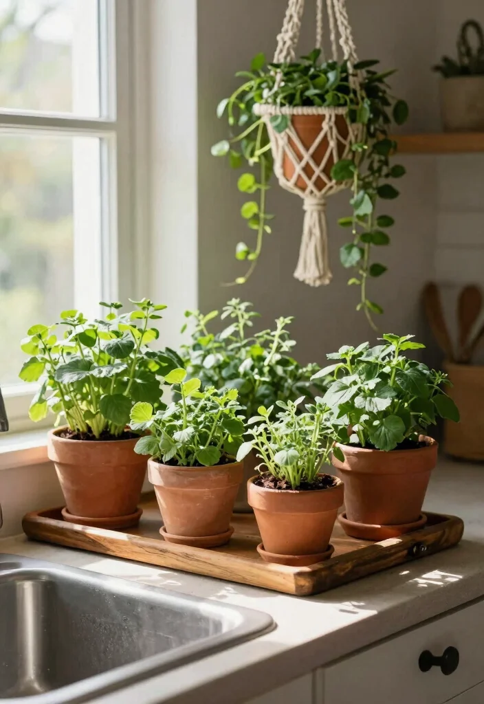 10 Kitchen Sink Decor Ideas for a Styled Counter Look 2. Decorative Sink Plants 0