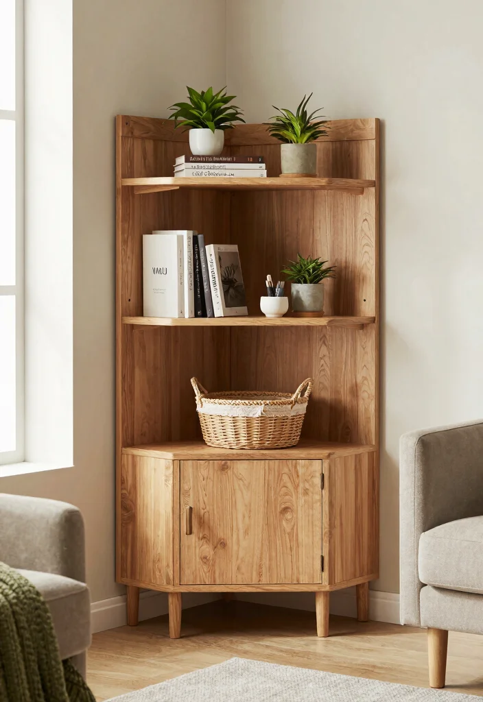 10 Living Room Corner Space Ideas That Look Intentional 4. Functional Storage Solutions 0