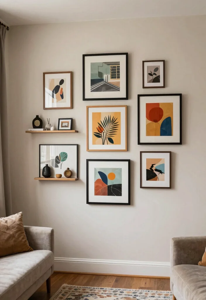 10 Living Room Corner Space Ideas That Look Intentional 6. Gallery Wall Display 0