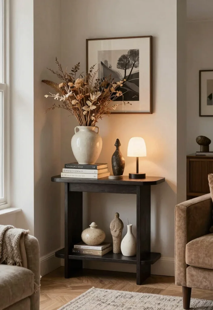 10 Living Room Corner Space Ideas That Look Intentional 8. Decorative Accent Corner 0