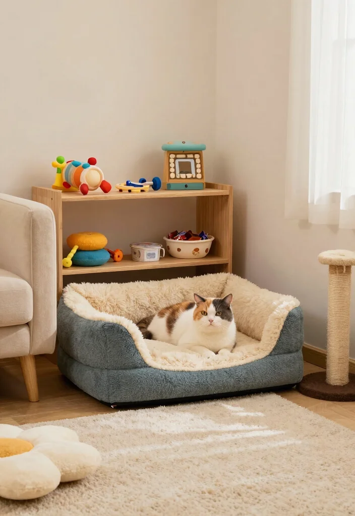 10 Living Room Corner Space Ideas That Look Intentional 9. Playful Pet Corner 0