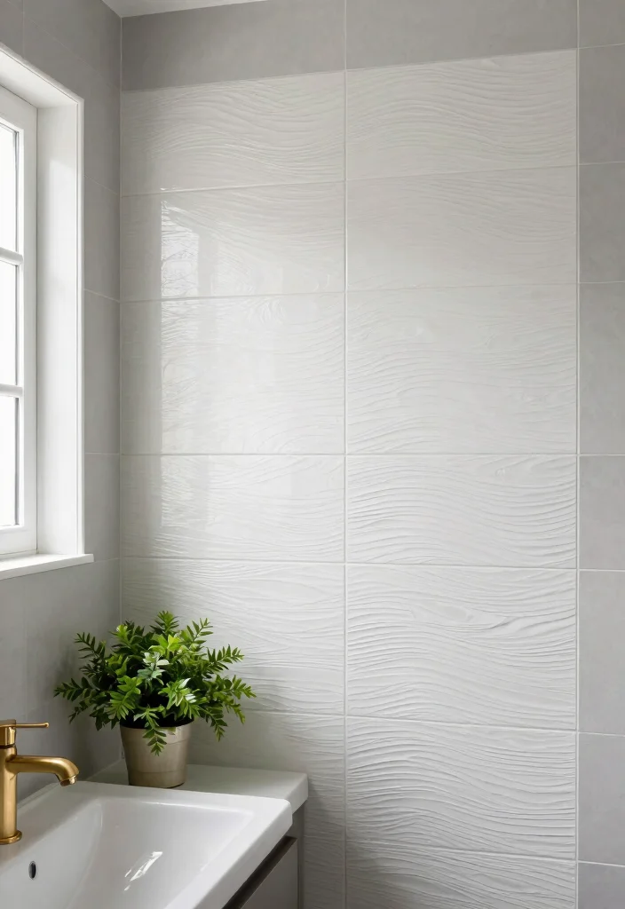10 Small Bathroom Tile Ideas to Make Compact Spaces Look Bigger 5. Textured Tiles for Depth 0