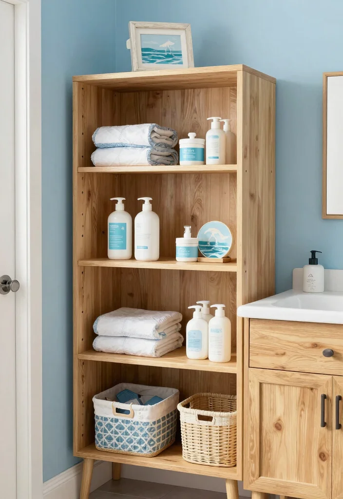 10 Small Blue Bathroom Ideas for a Calm and Airy Feel 9. Functional Storage Solutions 0