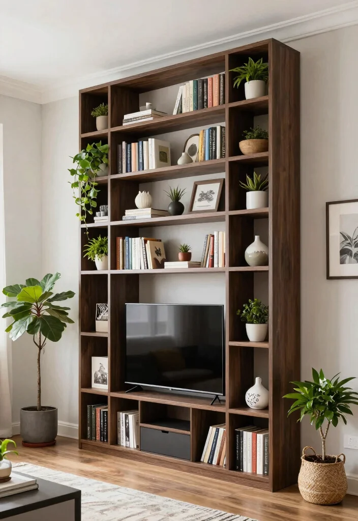 10 Small Living Room Ideas with TV for Smart Layouts 6. Vertical Storage Solutions 0