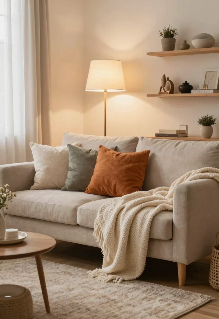 10 Small Living Room Ideas with TV for Smart Layouts 7. Cozy Textiles and Warm Lighting 0