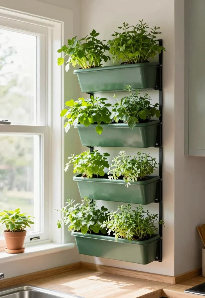 10 Tiny Galley Kitchen Ideas with Efficient Layouts 8. Vertical Gardens 0
