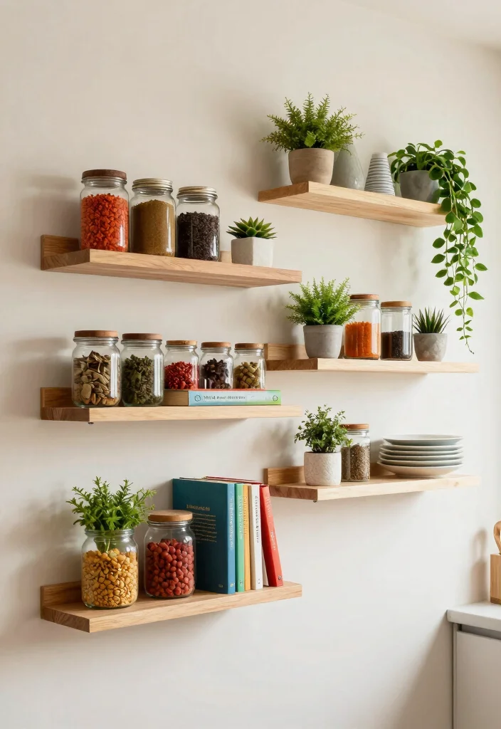 10 Tiny Kitchen Layout Ideas That Use Space Wisely 1. Multi Level Shelving 0