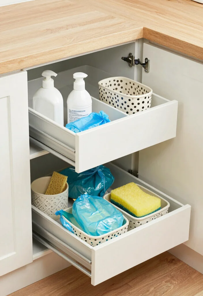 10 Tiny Kitchen Layout Ideas That Use Space Wisely 5. Under Sink Storage Solutions 0