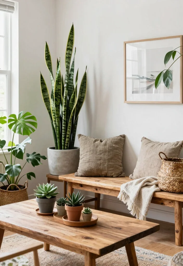 12 African Living Room Ideas with Rich Cultural Style 5. Natural Elements that Ground the Space 0