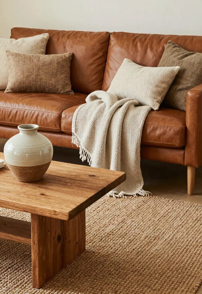 12 African Living Room Ideas with Rich Cultural Style 6. Layering Textures for Depth 0