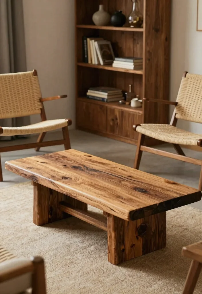 12 African Living Room Ideas with Rich Cultural Style 7. Handcrafted Furniture for Unique Flair 0