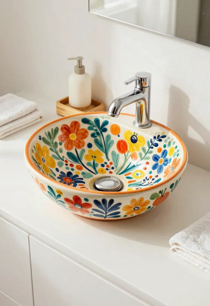 12 Bathroom Basin Ideas for Modern and Stylish Layouts 17 12 Bathroom Basin Ideas for Modern and Stylish Layouts 7. Colorful Ceramic Sinks 0