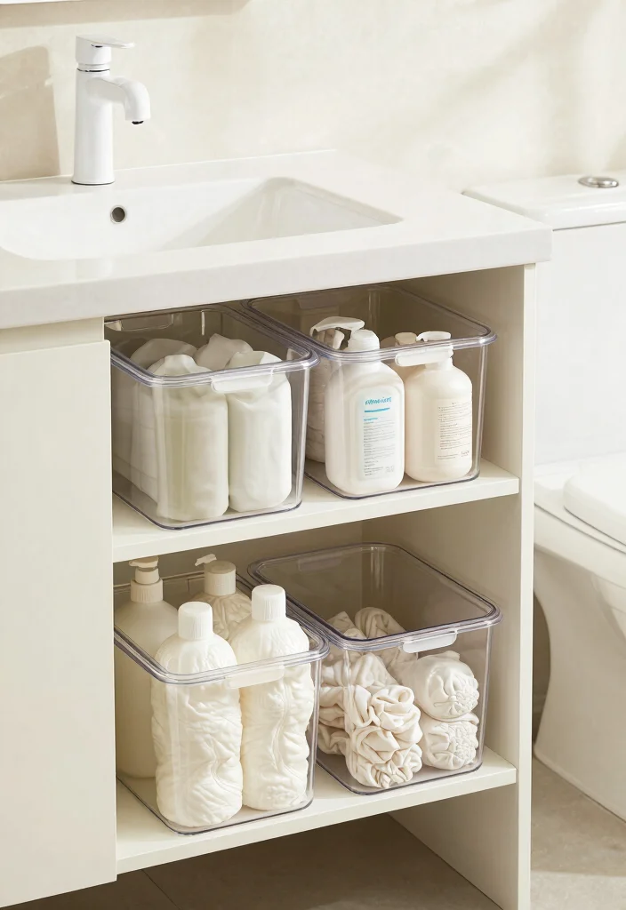 12 Bathroom Ideas with Washing Machine for Small Homes 43 12 Bathroom Ideas with Washing Machine for Small Homes 9. Under Sink Storage 0