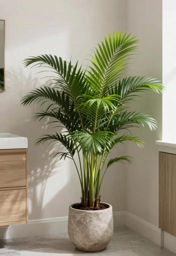 12 Bathroom Plant Ideas to Add Life and Freshness 12. Parlor Palm Chamaedorea elegans 0