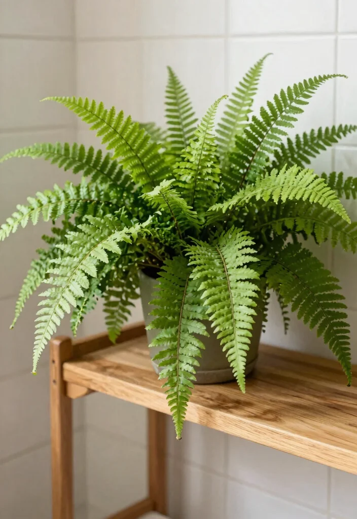 12 Bathroom Plant Ideas to Add Life and Freshness 6. Boston Fern Nephrolepis exaltata 0