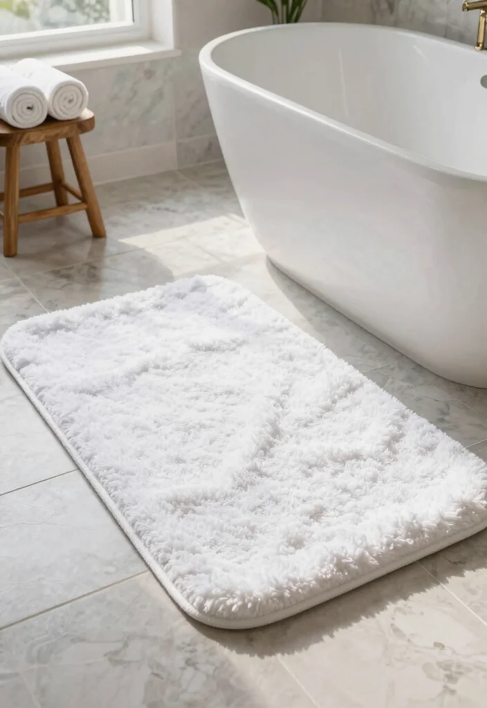 12 Bathroom Tub Decor Ideas for a Relaxing Spa Style 1. Plush Bath Mats for Comfort 0