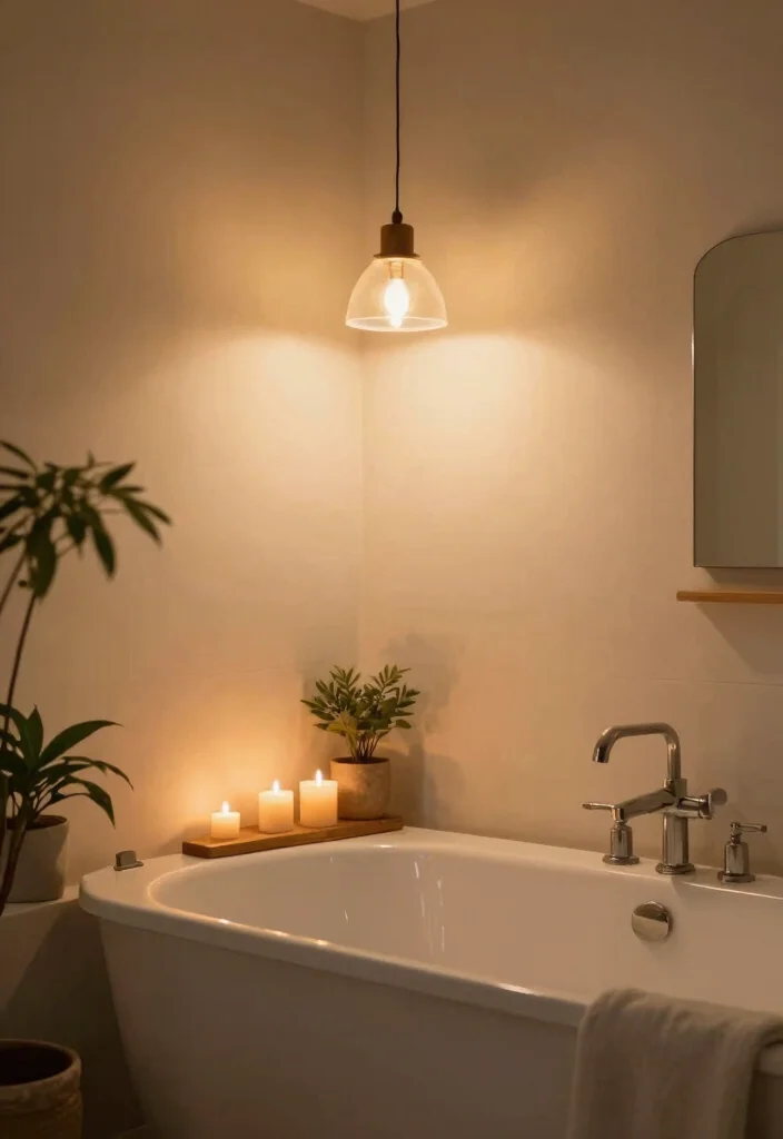 12 Bathroom Tub Decor Ideas for a Relaxing Spa Style 10. Soft Lighting for a Cozy Atmosphere 0