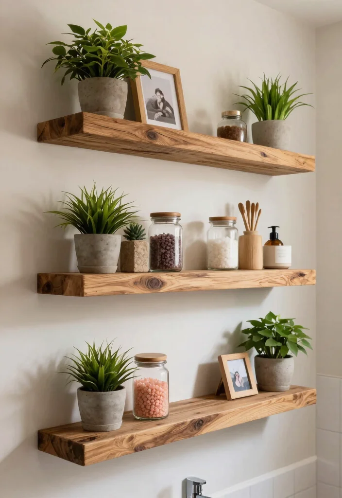 12 Bathroom Tub Decor Ideas for a Relaxing Spa Style 4. Floating Shelves for Chic Storage 0