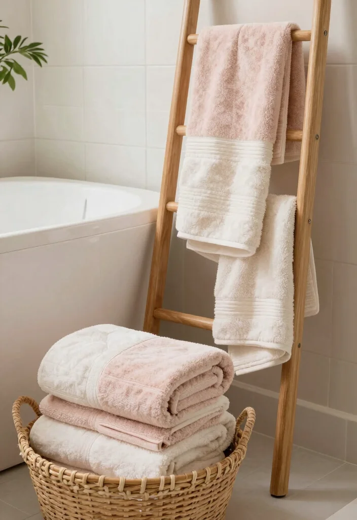 12 Bathroom Tub Decor Ideas for a Relaxing Spa Style 5. Luxurious Towels for a Spa Touch 0