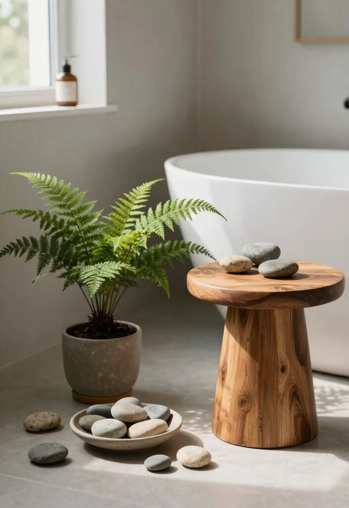 12 Bathroom Tub Decor Ideas for a Relaxing Spa Style 6. Natural Elements for a Zen Feel 0