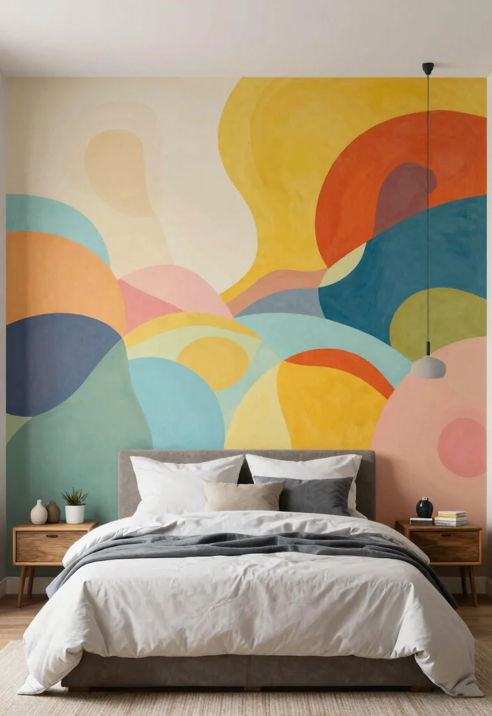 12 Bedroom Partition Ideas for Privacy and Zoning 12. Artistic Wall Murals 0