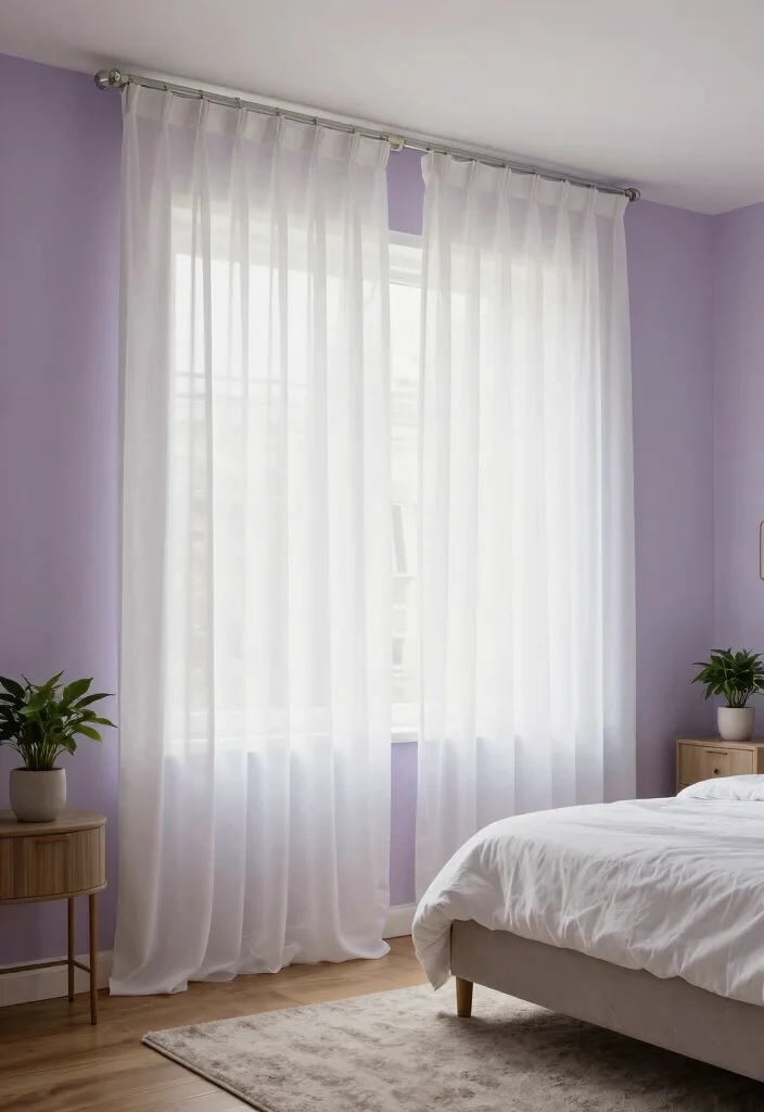 12 Bedroom Partition Ideas for Privacy and Zoning 3. Draped Curtains for Soft Separation 0