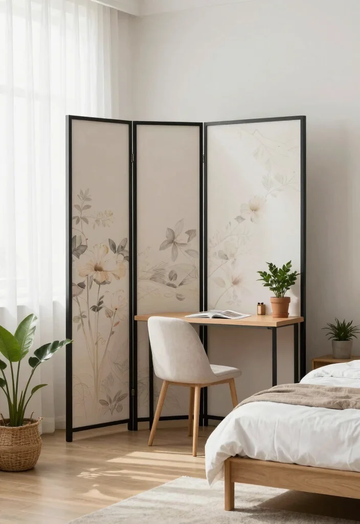 12 Bedroom Rearranging Ideas to Refresh the Layout 10. Consider a Room Divider 0