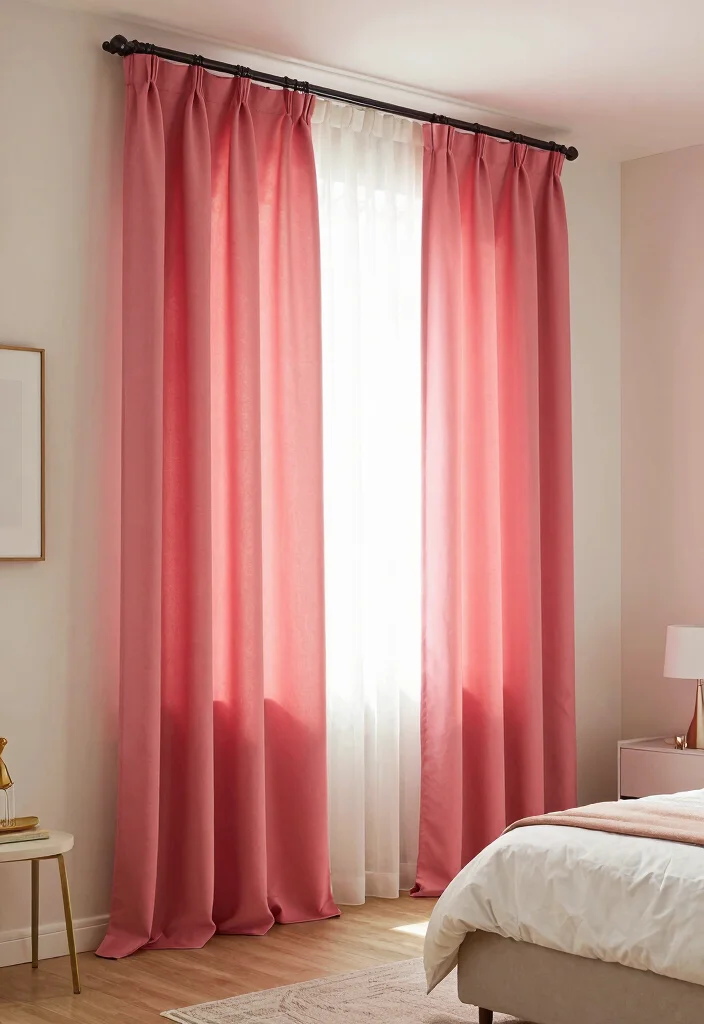 12 Bedroom Rearranging Ideas to Refresh the Layout 12. Utilize Colorful Curtains for an Instant Upgrade 0