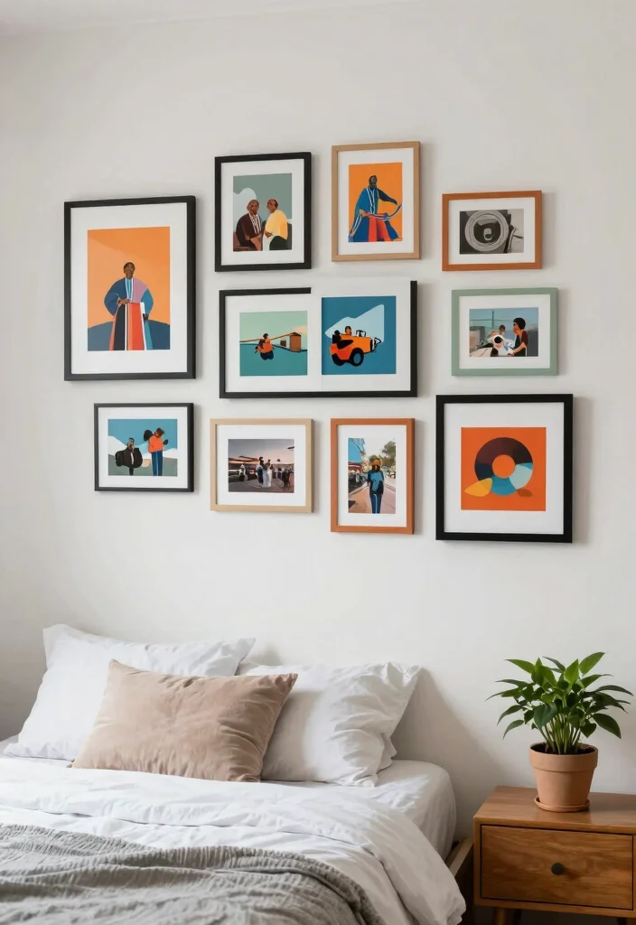 12 Bedroom Rearranging Ideas to Refresh the Layout 9. Add Personal Touches with Art 0