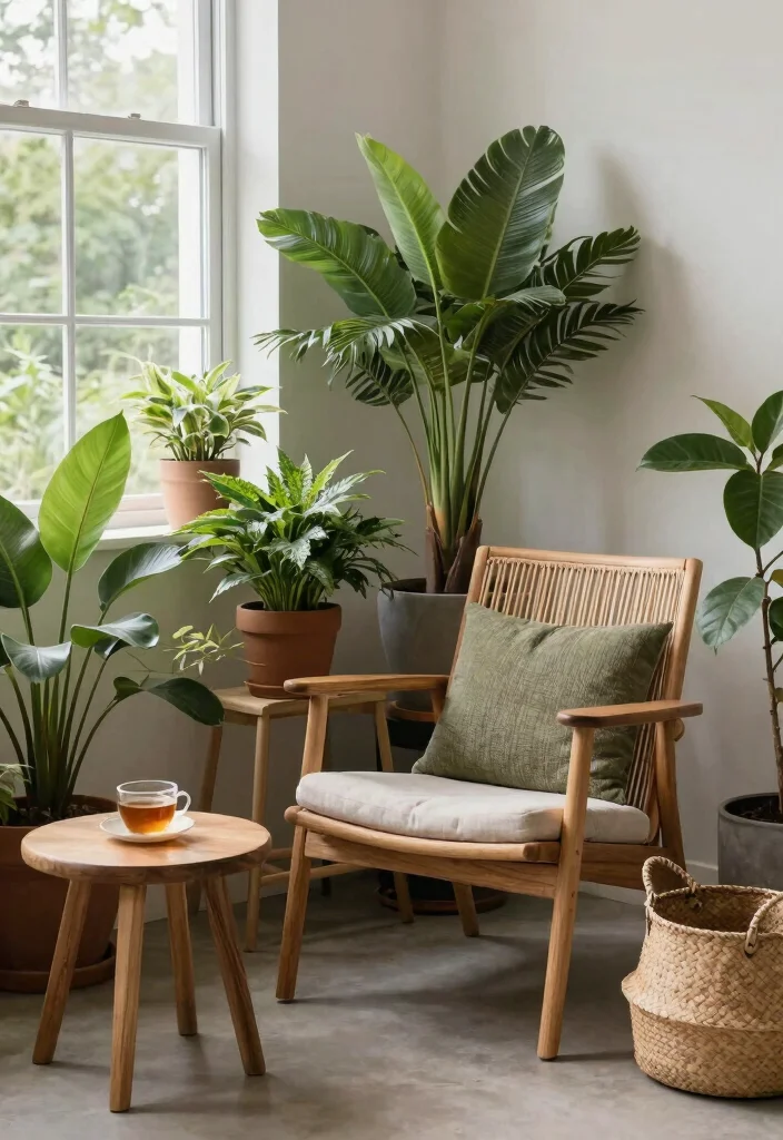 12 Bedroom Sitting Area Ideas for Cozy Relaxing Corners 9. Nature Inspired Retreat 0