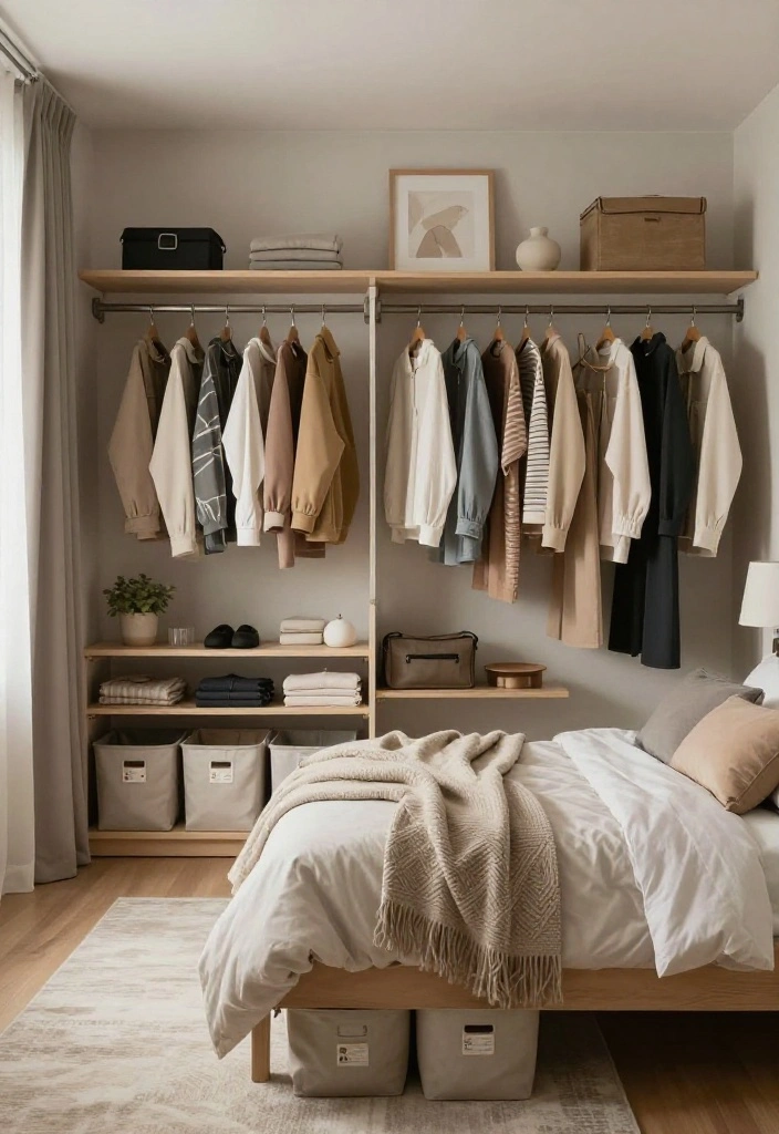 12 Bedroom Wardrobe Ideas for Better Storage and Flow 12. Seasonal Wardrobe Rotation 0