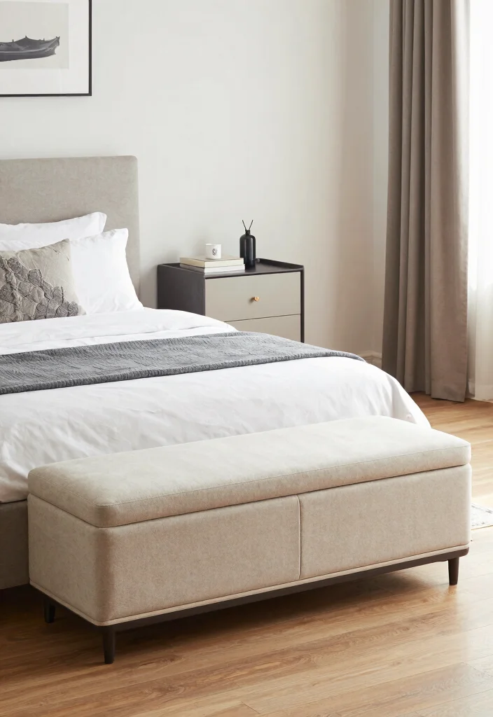 12 Bedroom Wardrobe Ideas for Better Storage and Flow 2. Multi Functional Furniture 0