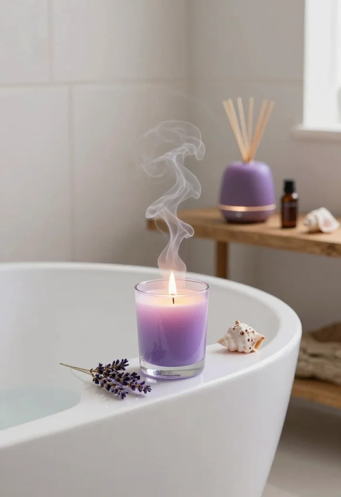 12 Blue Bathroom Decor Ideas for a Clean Coastal Mood 12. Soft Soothing Scents 0