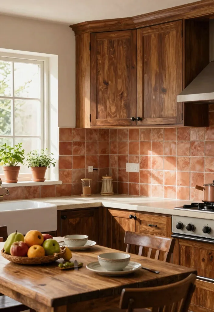 12 Brown Cabinet Backsplash Ideas for a Rich Coordinated Look 2. Warm Earthy Tones 0