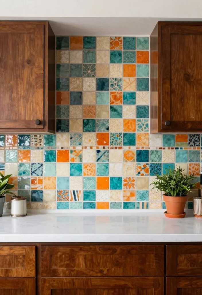 12 Brown Cabinet Backsplash Ideas for a Rich Coordinated Look 4. Mosaic Tile Patterns 0