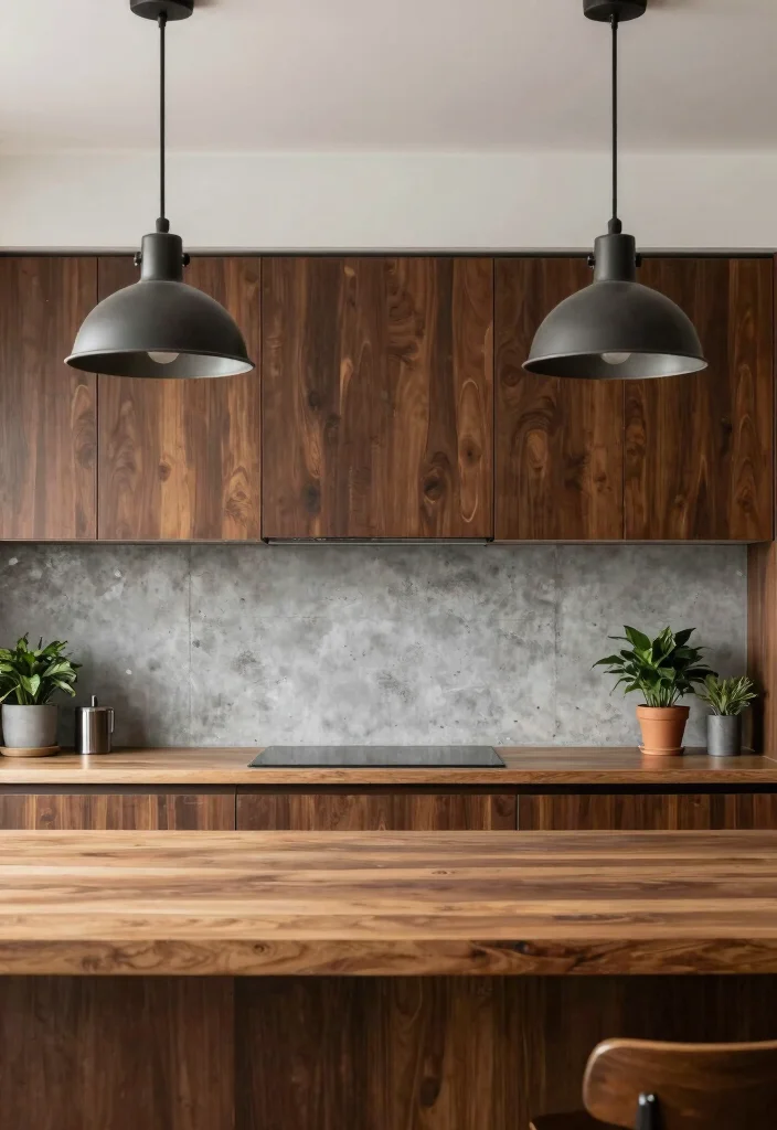 12 Brown Cabinet Backsplash Ideas for a Rich Coordinated Look 8. Concrete Backsplash 0