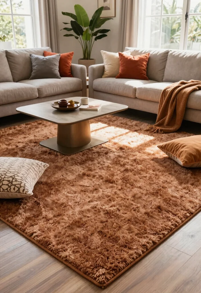 12 Carpeted Living Room Ideas for Warm Comfortable Spaces 2. Soft Wool Carpets 0