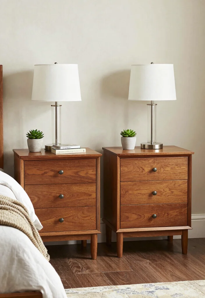 12 Cherry Wood Bedroom Decor Ideas with Warm Classic Style 2. Cherry Wood Nightstands 0
