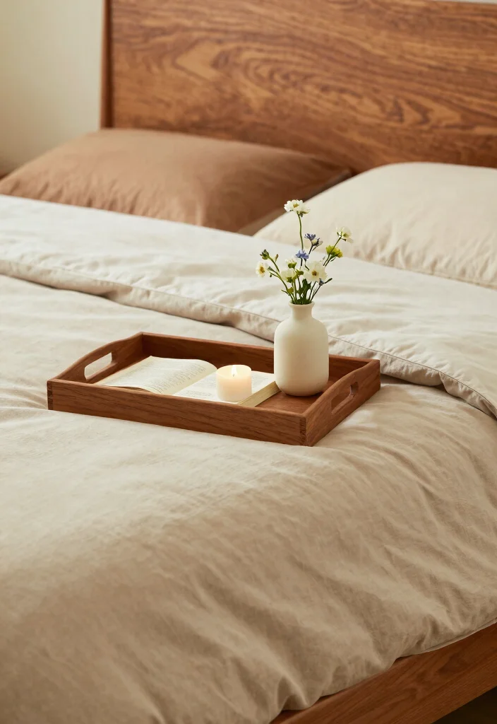 12 Cherry Wood Bedroom Decor Ideas with Warm Classic Style 5. Cherry Wood Bedding Accessories 0