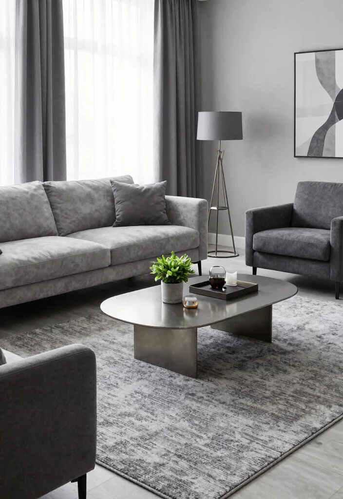 12 Classy Living Room Ideas with Elegant Details 1. Monochromatic Magic 0
