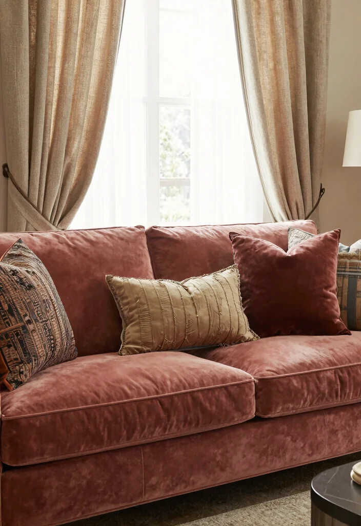 12 Classy Living Room Ideas with Elegant Details 8. Premium Quality Fabrics 0