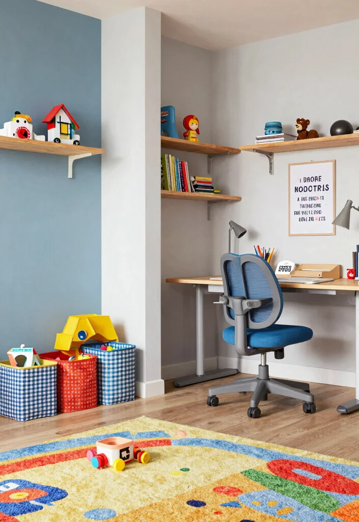 12 Cool Boys Bedroom Ideas with Fun and Functional Style 2. Thematic Zones Create Spaces for Play and Study 0