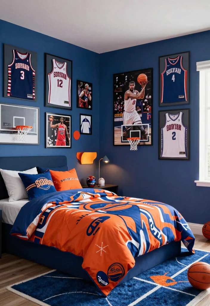 12 Cool Boys Bedroom Ideas with Fun and Functional Style 5. Sporty Vibes For the Little Athlete 0