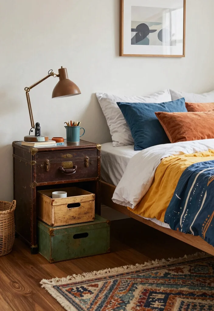 12 Cool Boys Bedroom Ideas with Fun and Functional Style 8. Repurposed Finds Unique Vintage Pieces 0