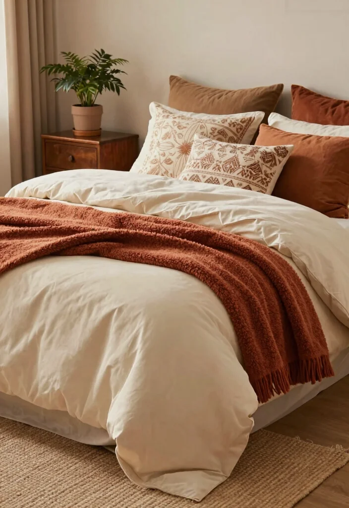 12 Cozy Bedroom Ideas for Couples with Warm Inviting Vibes 1. Soft Textiles for Comfort 0